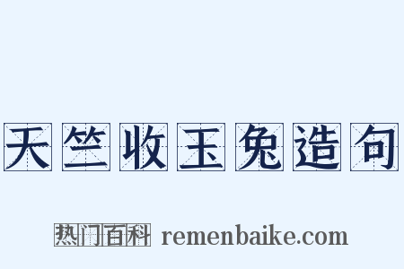 天竺收玉兔造句是什么意思的图片